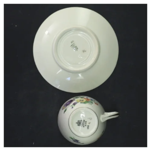 B&G Saksisk Blomst kaffekop 102  (str. Ø 13,5&6x9,5 cm)