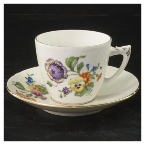 B&G Saksisk Blomst kaffekop 102  (str. Ø 13,5&6x9,5 cm)