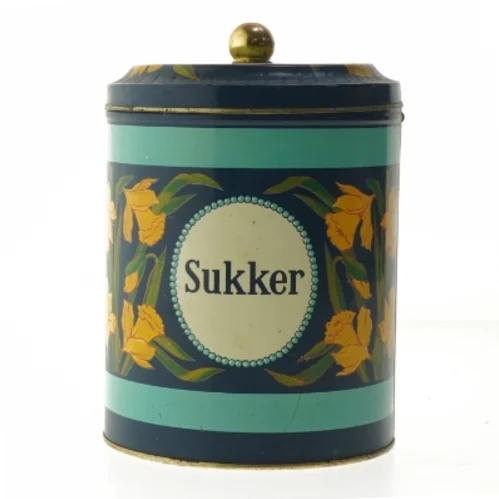 Irma sukker dåse (str. Ø. 13 cm. længde. 16,5 cm) fra Irma