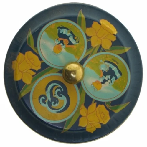 Irma sukker dåse (str. Ø. 13 cm. længde. 16,5 cm) fra Irma