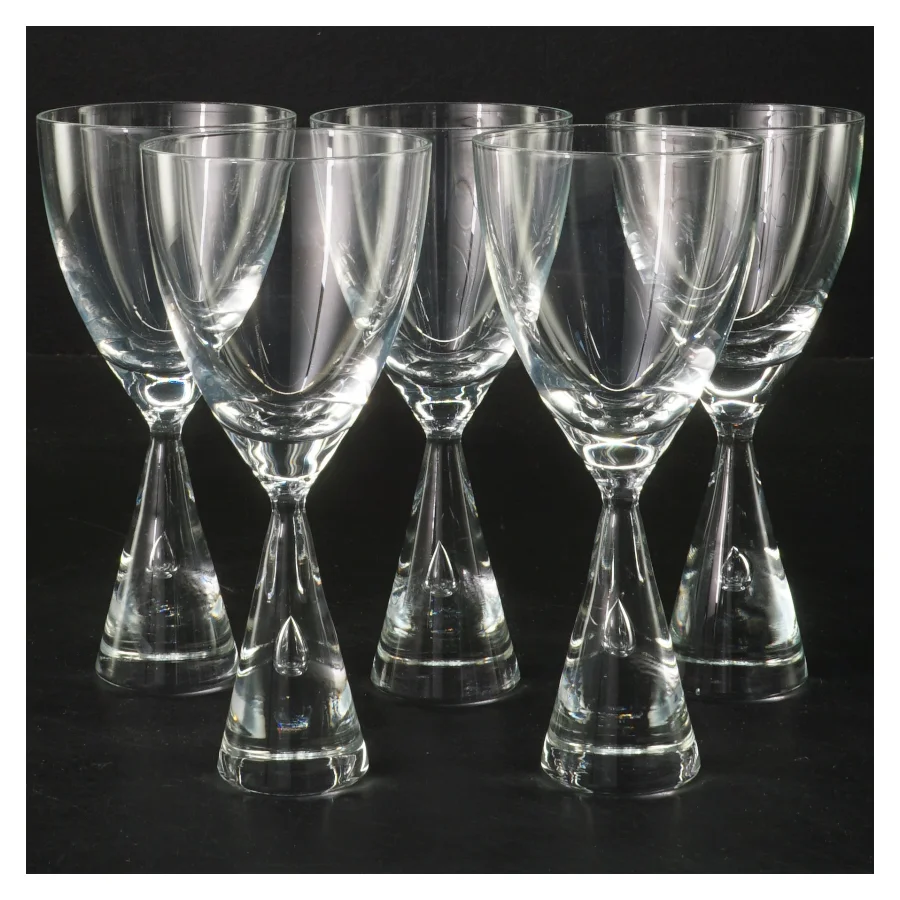 Holmegaard Princess vinglas sæt (str. 5 stk Ø 6,5 cm længde 14 cm)