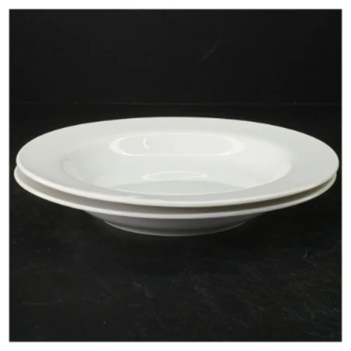 Hvide porcelænstallerkener (str. 23 cm)