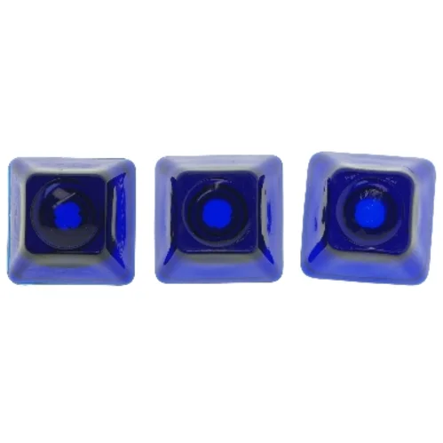 Holmegaard blå fyrfadslys (str. 6,5x6,5 cm)