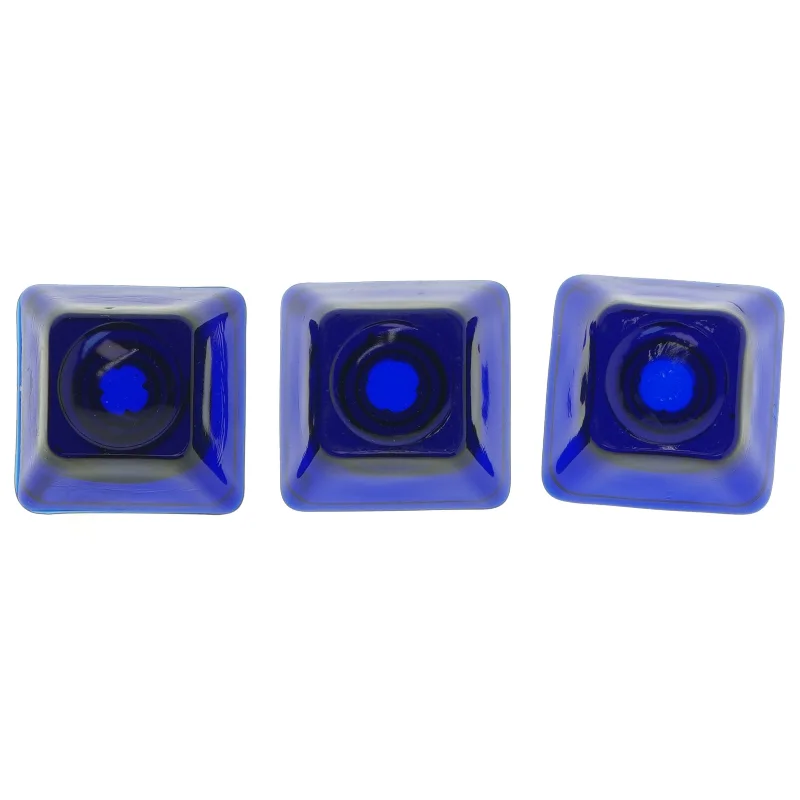 Holmegaard blå fyrfadslys (str. 6,5x6,5 cm)