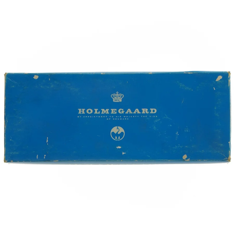 Holmegaard blå fyrfadslys (str. 6,5x6,5 cm)