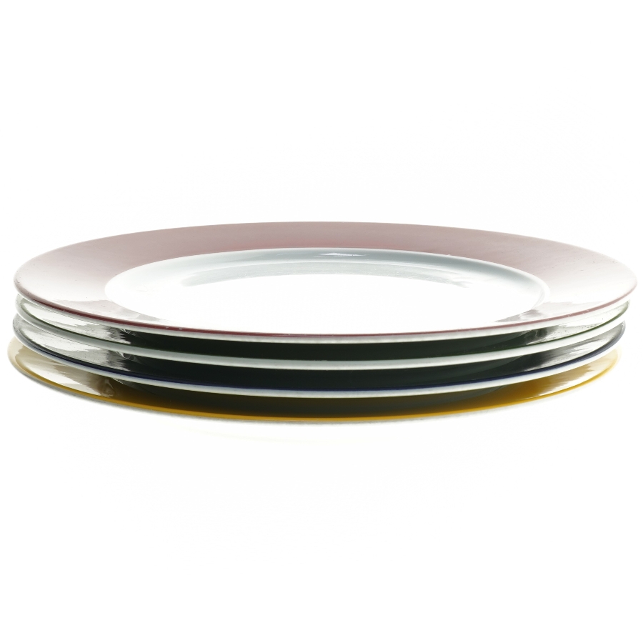 Farvede tallerkener fra Pillivuyt (str. Ø 31,5 cm)