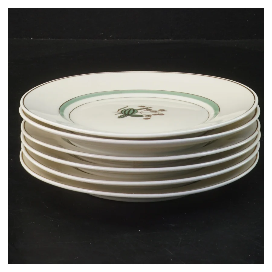 Sæt af 6 tallerkener Hjertegræs, Royal Copenhagen (str. 6 stk Ø 16 cm) fra Royal Copenhagen