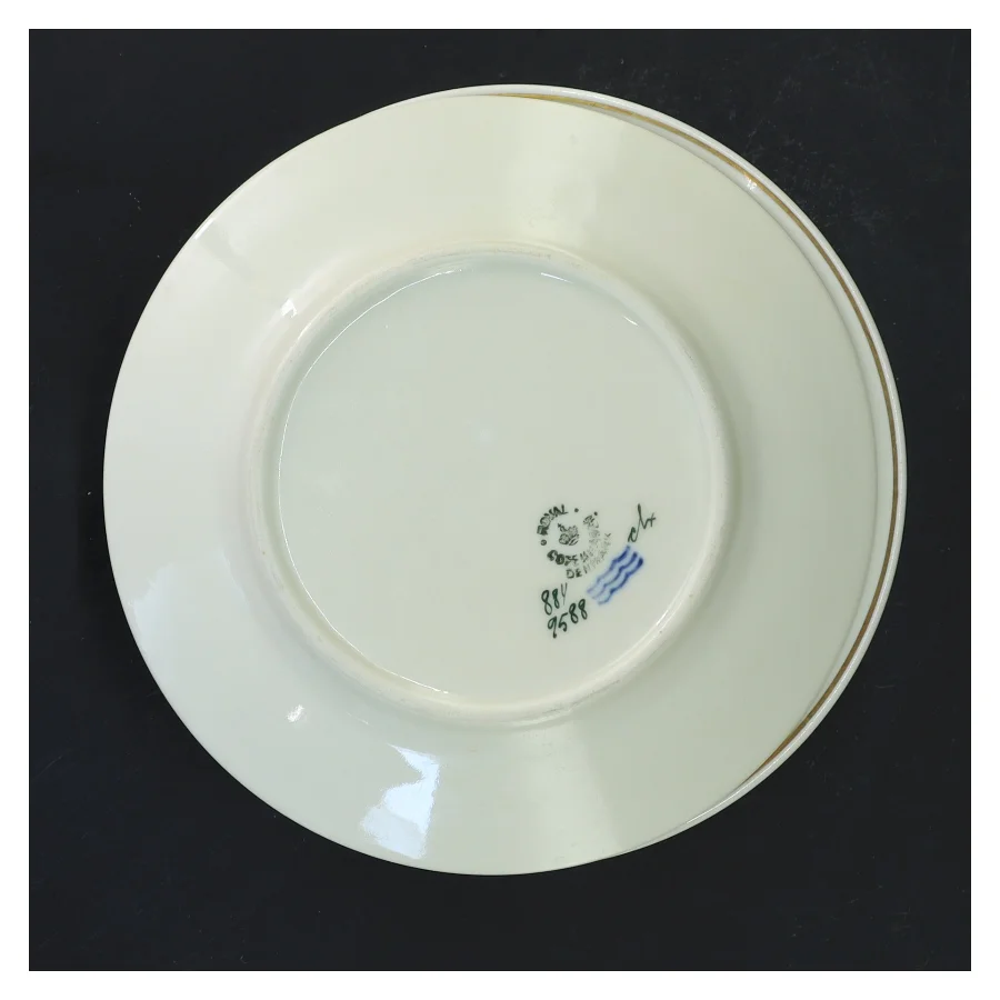 Sæt af 6 tallerkener Hjertegræs, Royal Copenhagen (str. 6 stk Ø 16 cm) fra Royal Copenhagen