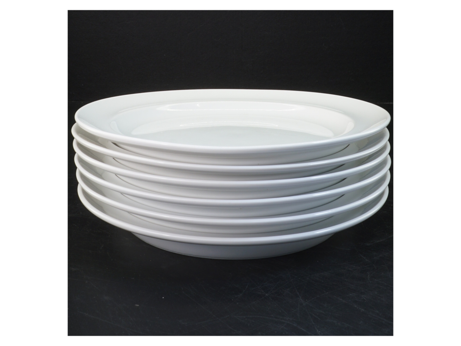 6 Royal Copenhagen hvidpot spisetallerkner (str. Ø 24 cm)