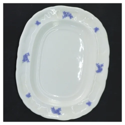 Gustavberg Blå Blom fad (str. 22x18 cm)