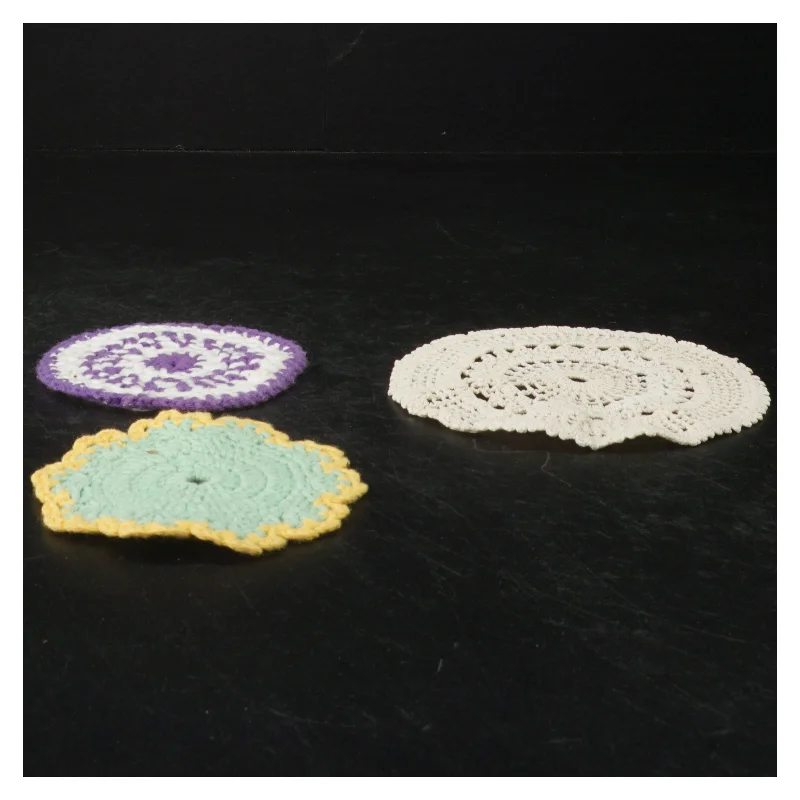 Hæklede bordskånere (str. Variabel størrelse)