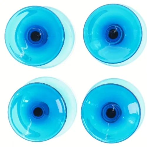 Blå champagneskåle / cocktailglas (str. 12x9,5 cm)