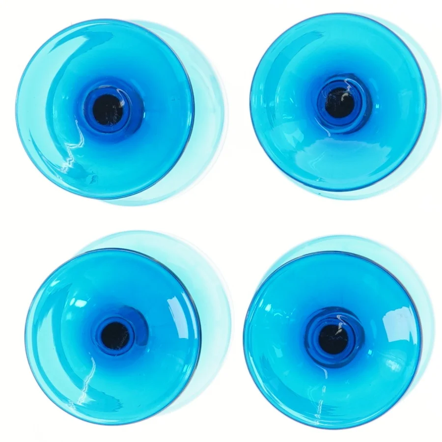 Blå champagneskåle / cocktailglas (str. 12x9,5 cm)