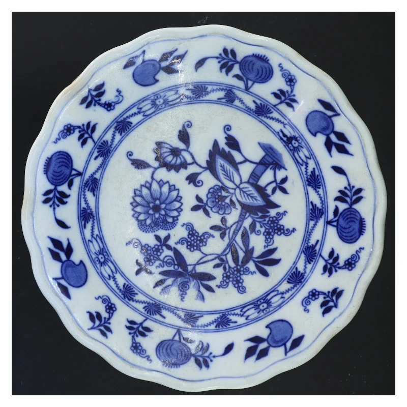 Meissen kagefad på fod (str. 14x23,5 cm)