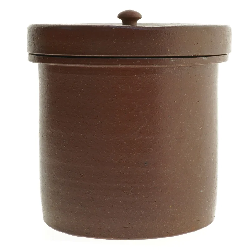 Glaseret køkkenkrukke (str. 17 cm)