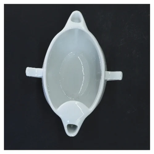 Hvid porcelæns saucekande fra Pillivuyt (str. 16 cm)