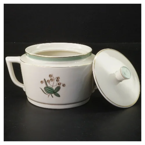 Sukkerskål med låg Hjertegræs, Royal Copenhagen (str. Ø 10,5 cm) fra Royal Copenhagen