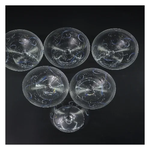 Papillon Champagneglas / cocktailglas sæt med dekorative mønstre (str. 6 stk Ø 12 cm længde 13,5 cm)