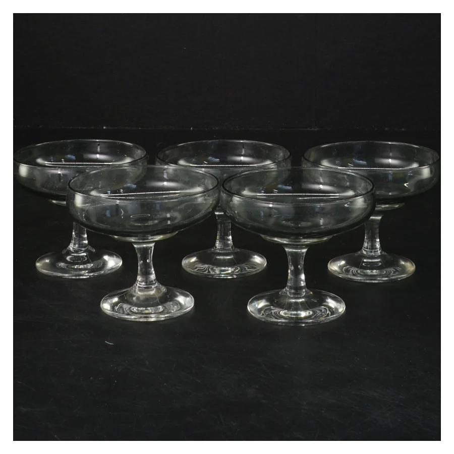 5 stk. Holmegaard Atlantic champagneglas (str. ø 7 cm, 5 styk cm)