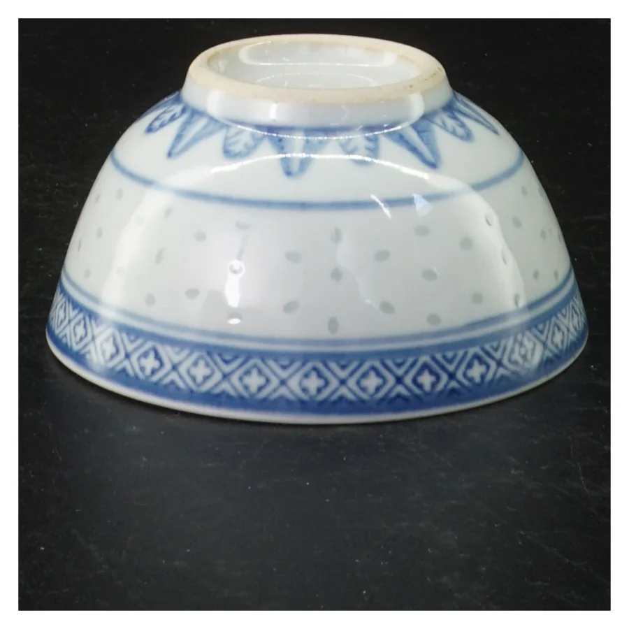 Blå og hvid porcelænsskål (str. Ø 10 cm)
