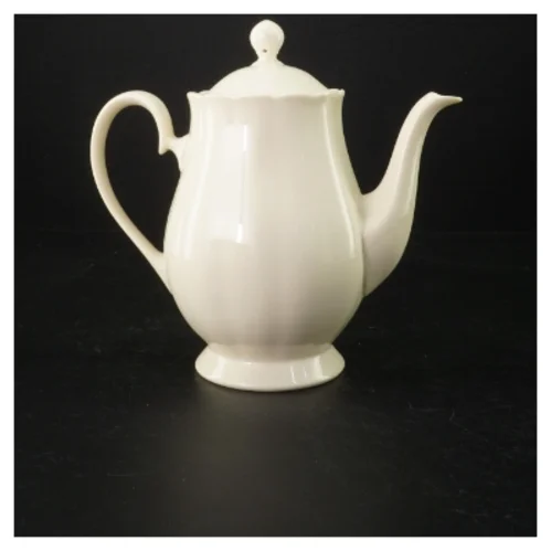 Hvid kaffekande med låg fra Södahl