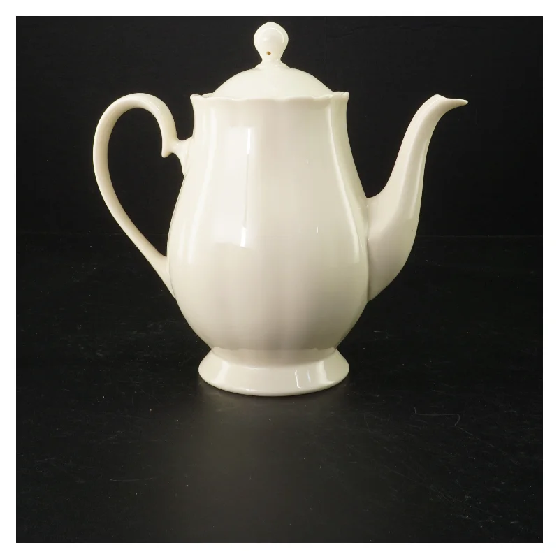 Hvid kaffekande med låg fra Södahl