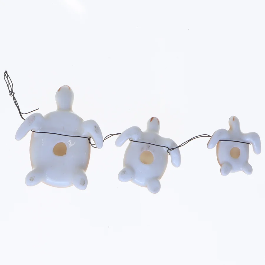 3 skildpadder i porcelæn (str. 6-3 cm)