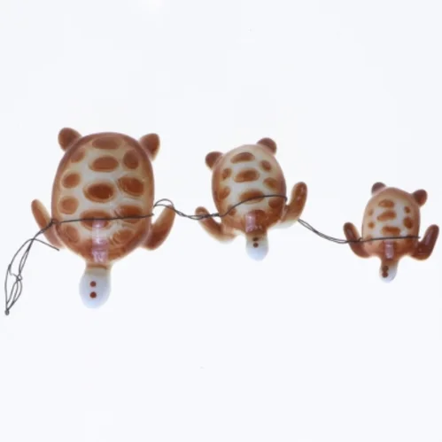 3 skildpadder i porcelæn (str. 6-3 cm)