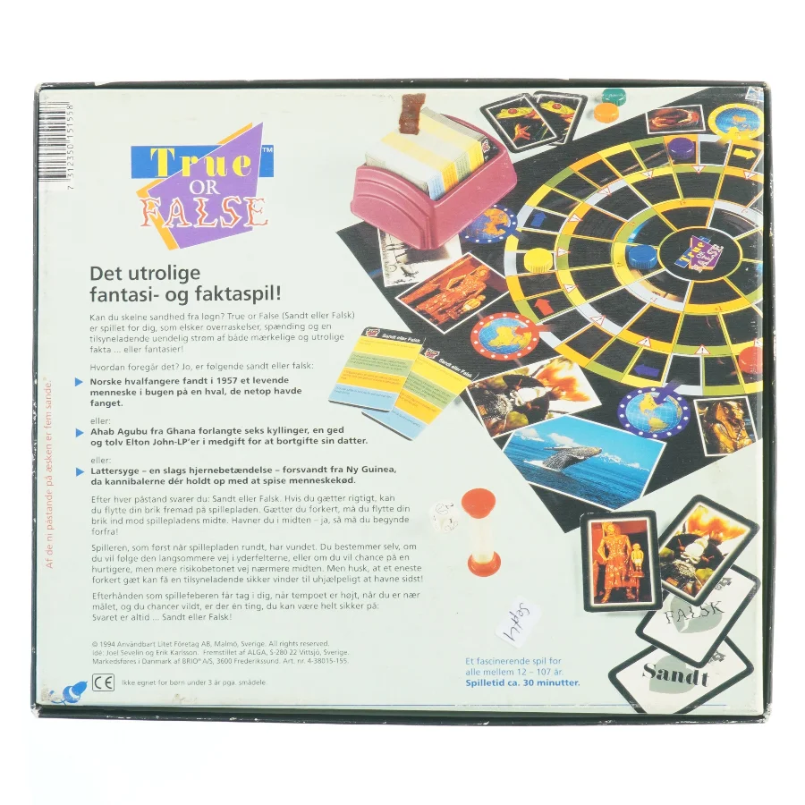 True or false spil fra Brio (str. 30x8,5 cm)