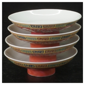 Dekorative kinesiske tallerkener (str. 10 cm)