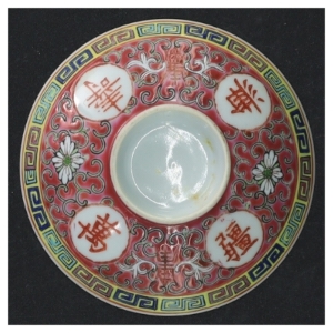 Dekorative kinesiske tallerkener (str. 10 cm)