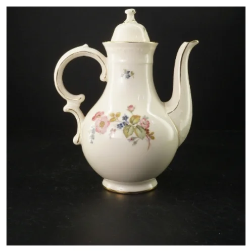 kaffekande med blomstermotiv