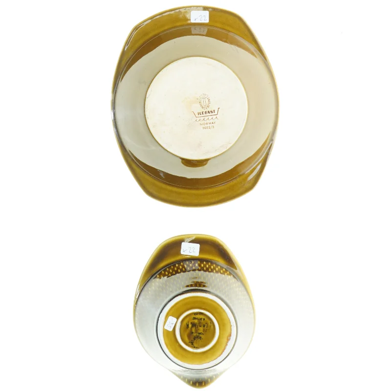 Fajance, Stavanger flint sæt, Stavanger flint fra Figgjo (str. Ø 11 cm til 16 cm og 6 cm høj)