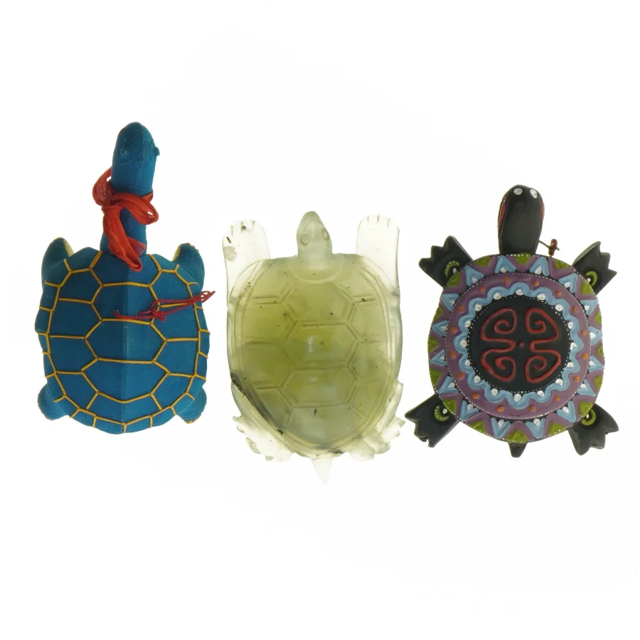 Dekorative skildpaddefigurer (str. 10 cm)