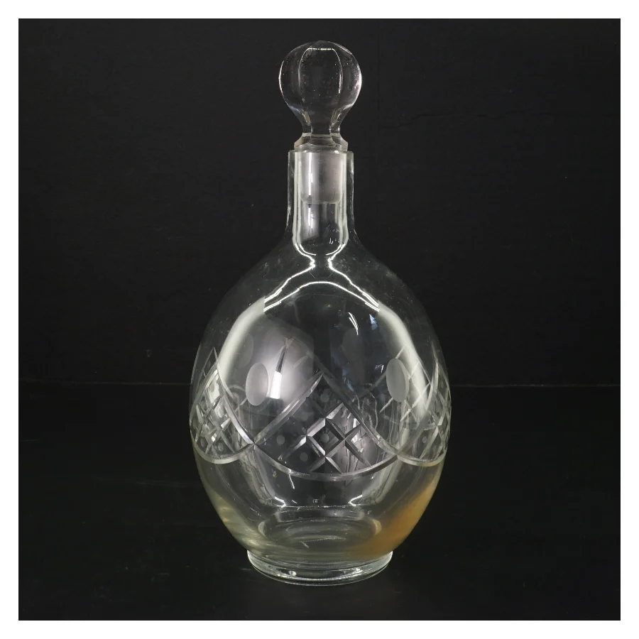 Glas karaffel med prop (str. 23 cm. ø. 11,5 cm)