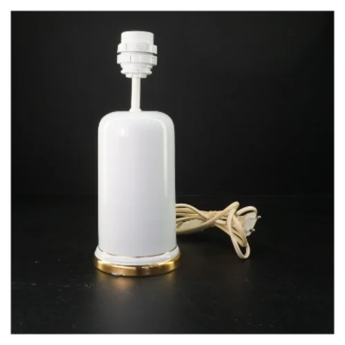 Bordlampe hvid porcelæn (str. H 28 cm)