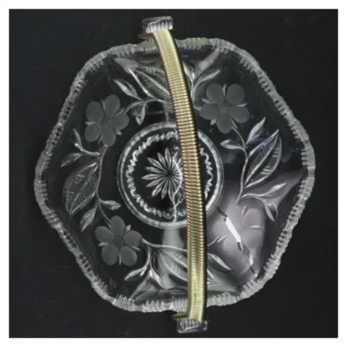 Krystal fad med håndtag (str. 19 cm)