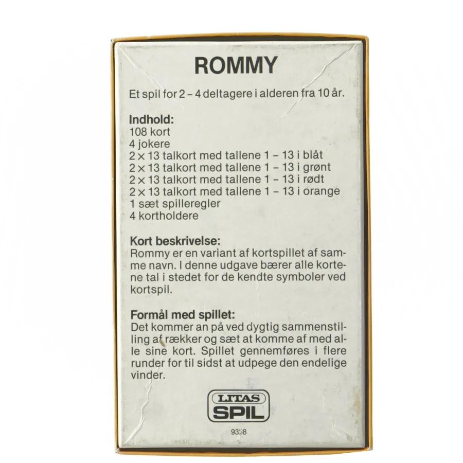 Rommy brætspil (str. 3,5x18x11,5 cm)