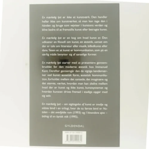 En mærkelig lyst : om iagttagelse af kunst af Ole Thyssen (Bog)