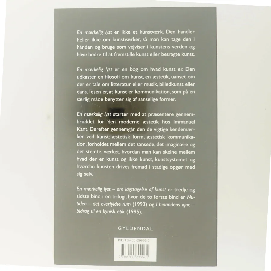 En mærkelig lyst : om iagttagelse af kunst af Ole Thyssen (Bog)