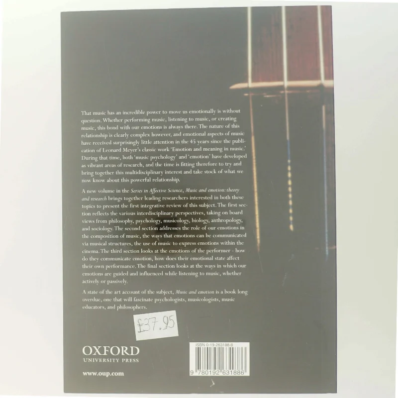 Music and emotion : theory and research (Bog)