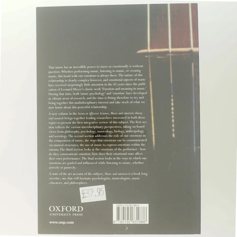 Music and emotion : theory and research (Bog)