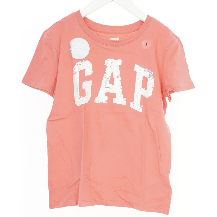 Kortærmet T-shirt med pailetter fra Gap (str. L)