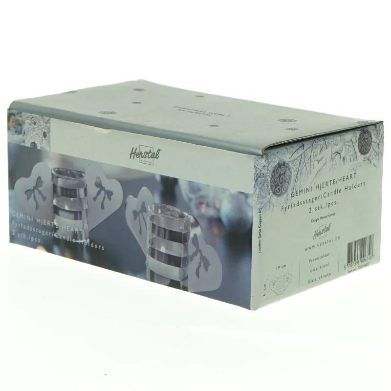 Herstal Fyrfadstage Sæt fra Herstal (str. 19 x 8 x 5 cm)