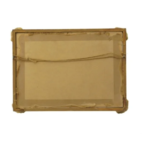 Antik billede i gylden ramme (str. 25x18 cm)