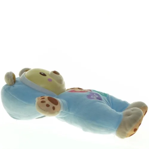 Synge bamse Blå plys teddybjørn med lyd og lys (str. 29 x 24 cm)