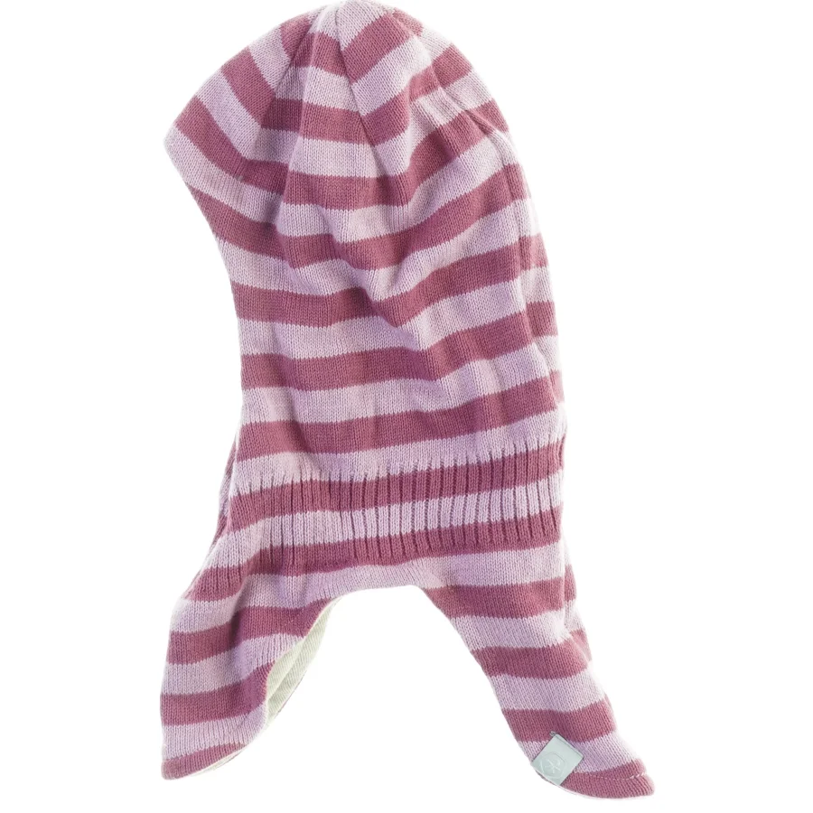 Stripet hue i lilla og grå (str. 48 cm)