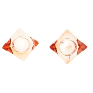 Glaskunst lysestager (str. 11x7,5 cm)