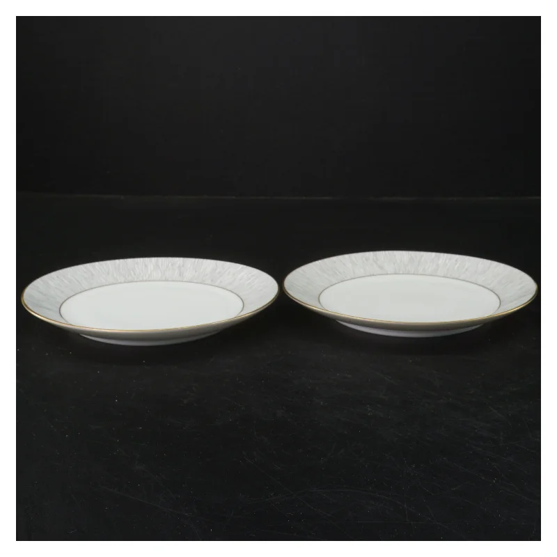 Tallerkener med guldkanter  Koh-I-Noor fra Königl pr Tettau(str. 2 styk. ø. 16 cm)