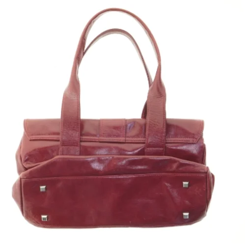 Rød læderhåndtaske fra Smith & Canova (str. 33,5x21 cm)